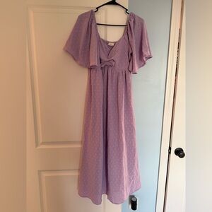 Maternity! Lavender Puff Sleeve Dress